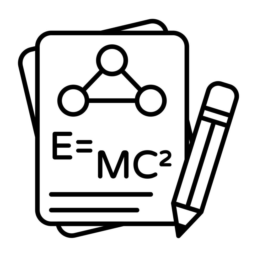 A icon linear design of energy formula vector
