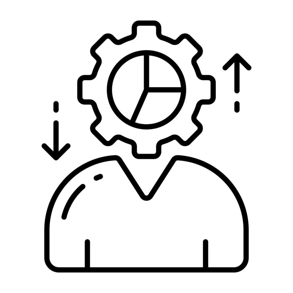 A colored icon of data manager vector