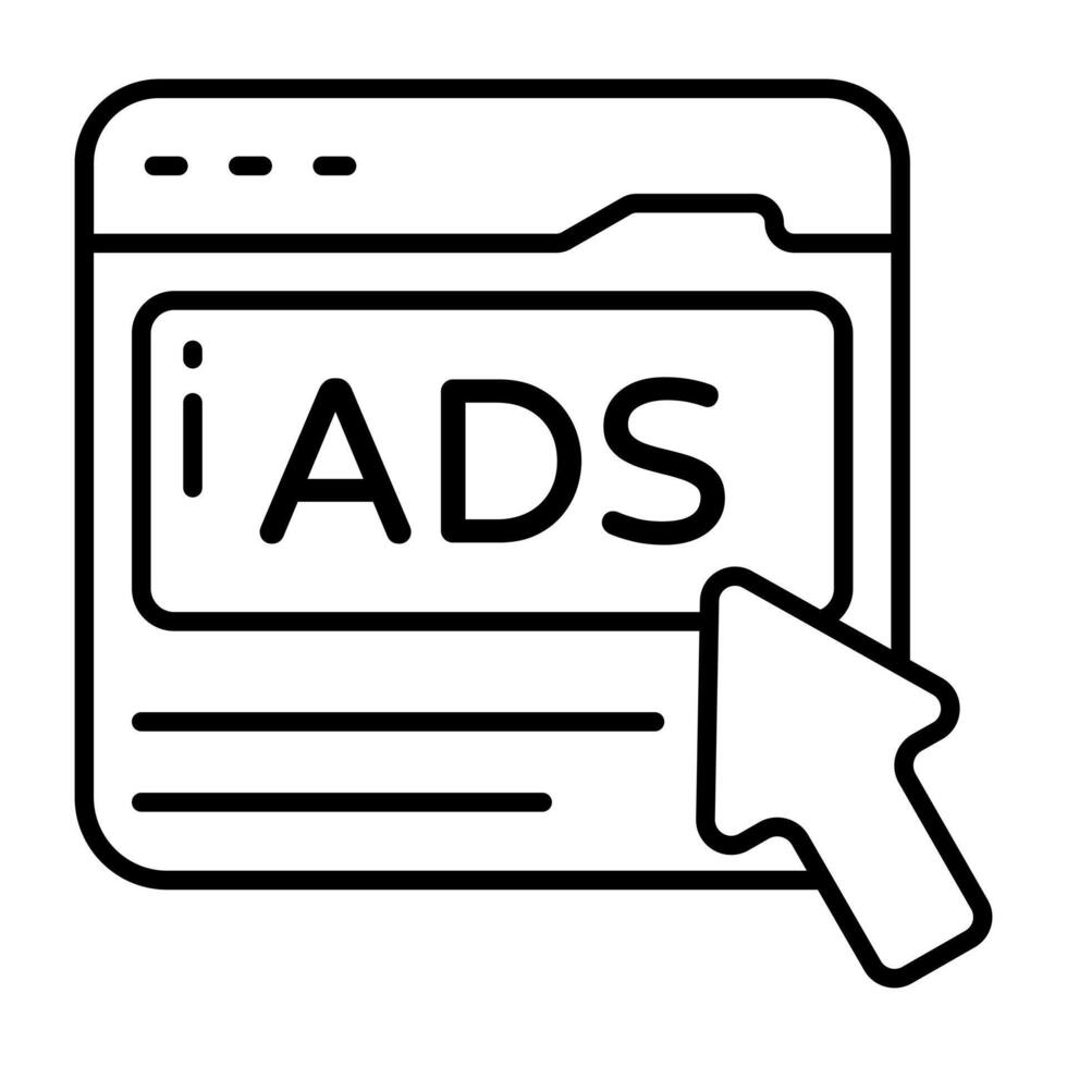 Premium icon of web advertisement vector