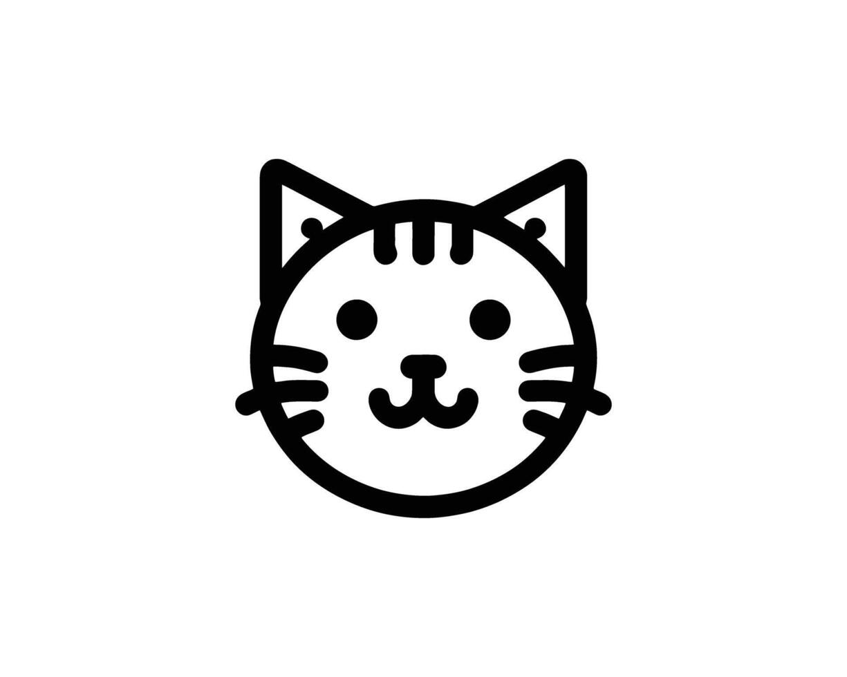 cat face icon illustration vector
