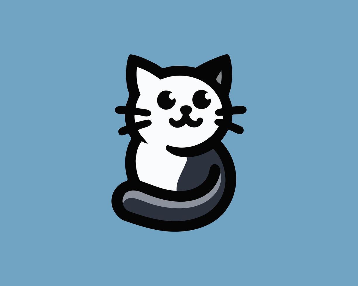 Adorable cat illustration for mascot or graphic design vector