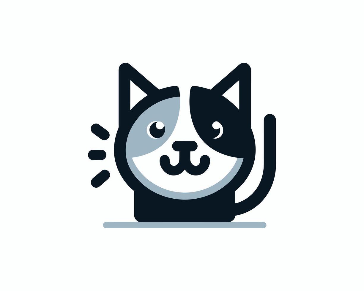 Minimalist cat icon illustration minimalist cat vector