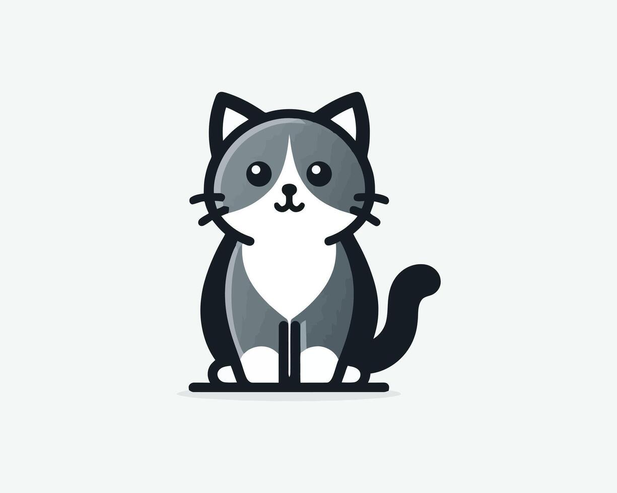 Charming cartoon cat illustration for creative projects vector