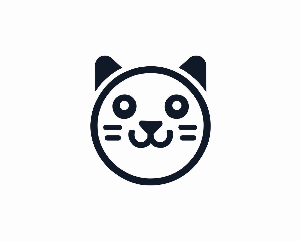 cat face icon illustration icon vector