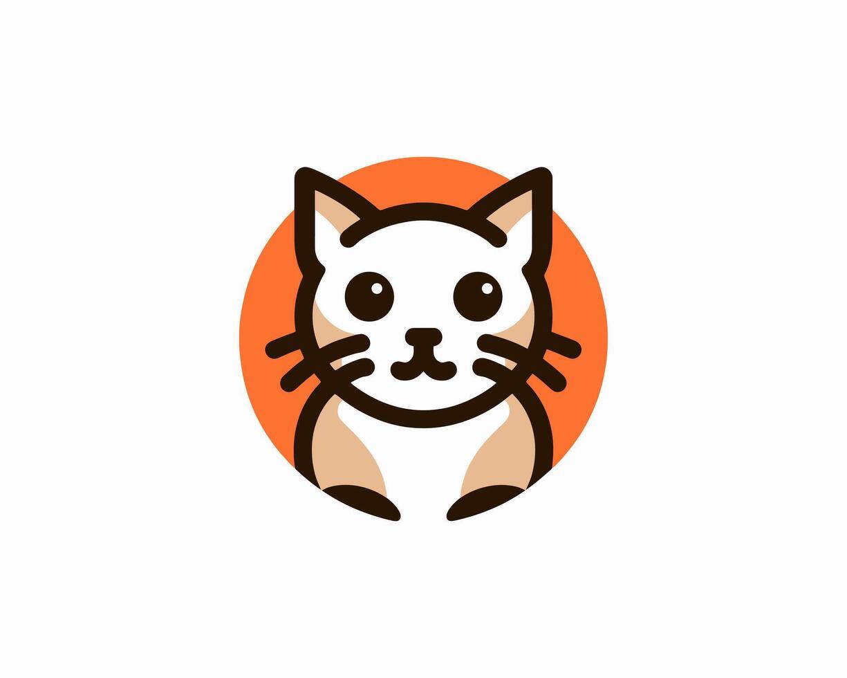 Cute cartoon cat character illustration for mascot design vector