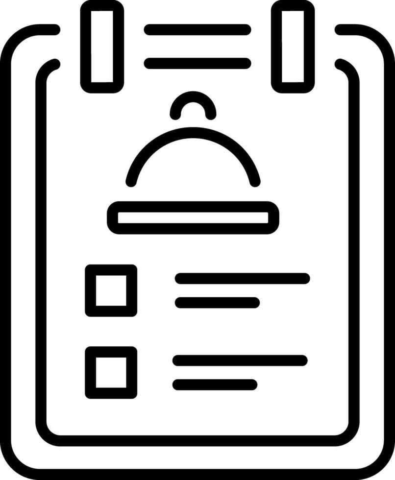 A linear style icon depicting food menu vector