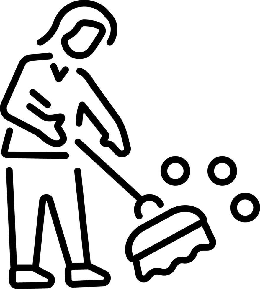 A line style icon representing cleaning vector