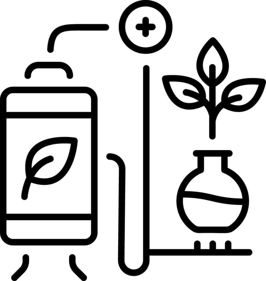 A outline style icon depicting bioreactor vector