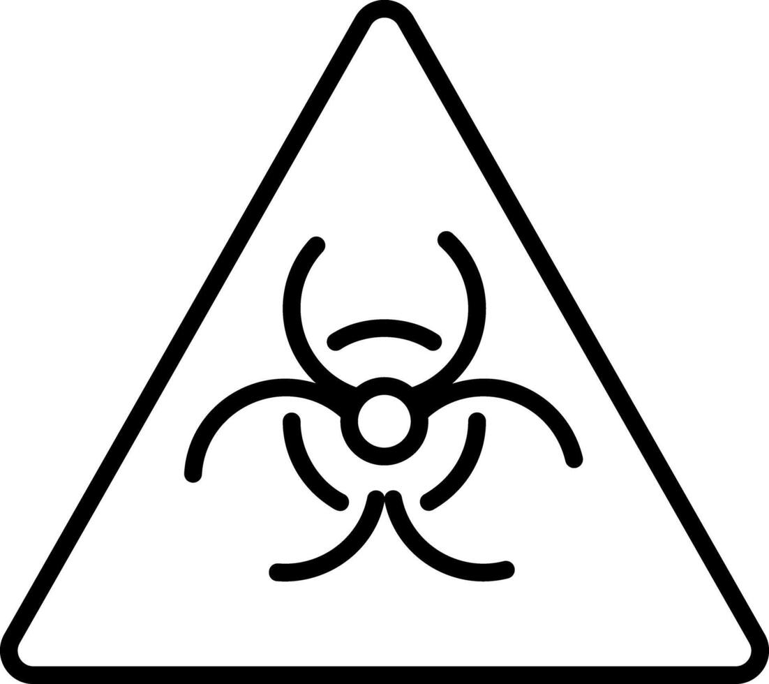 A line style icon showing hazard vector