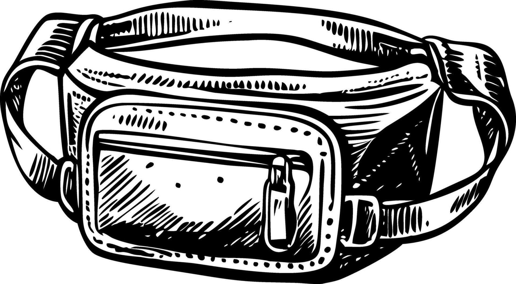 A vintage style illustration showing pack vector