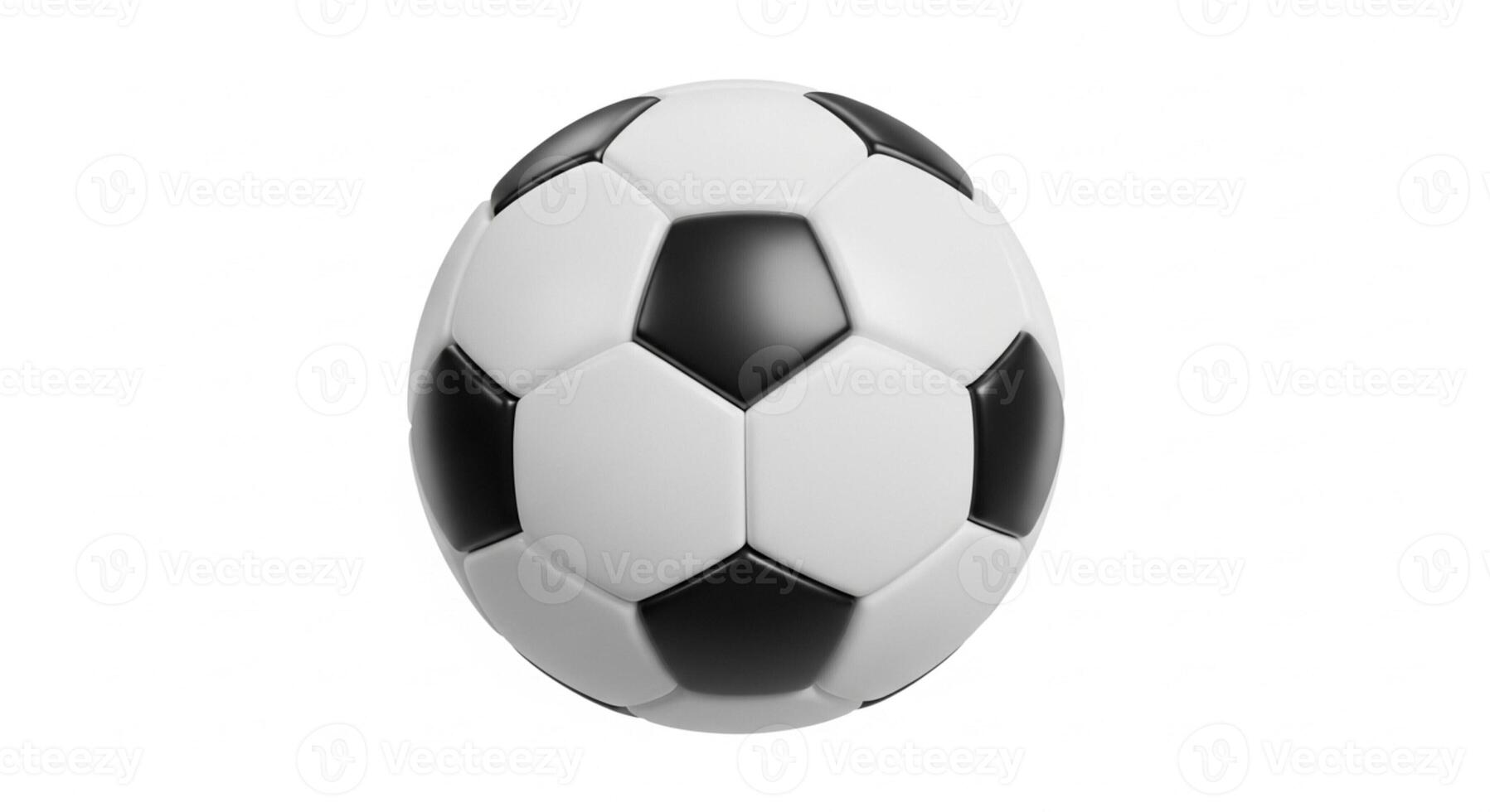 3D illustration of a soccer ball isolated on white photo