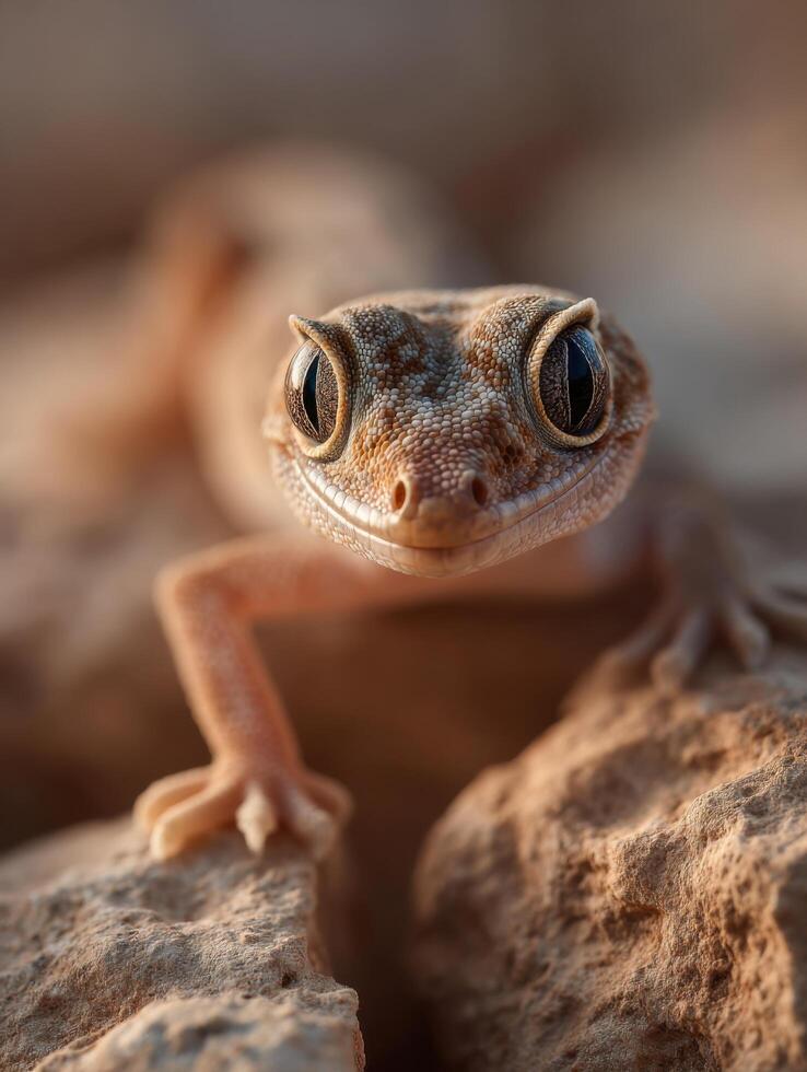 The Nocturnal Gem of the Desert a Gecko photo
