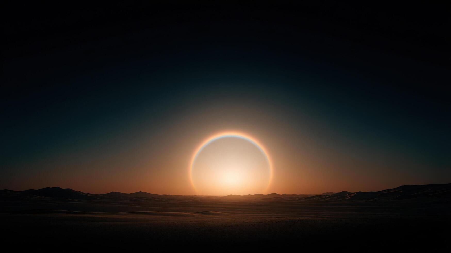 The Impressive Sun Halo During a Desert Sunrise photo