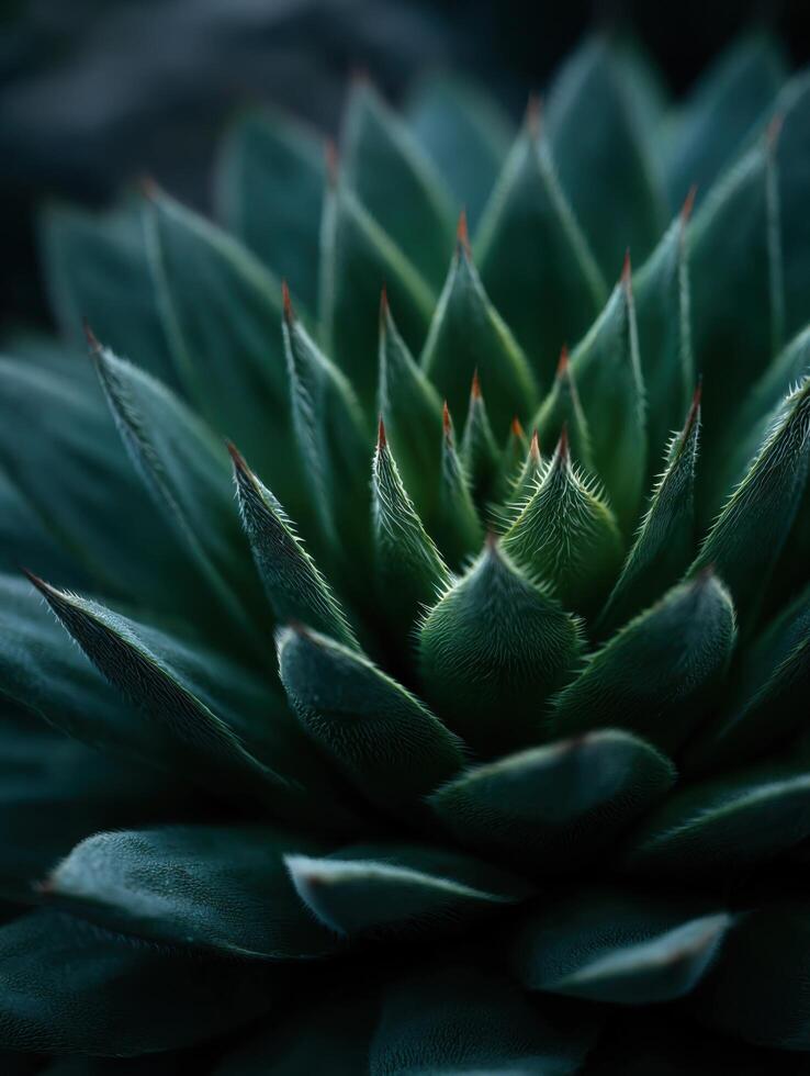 The Sculpted Beauty of a Succulent with Sharp Edges photo