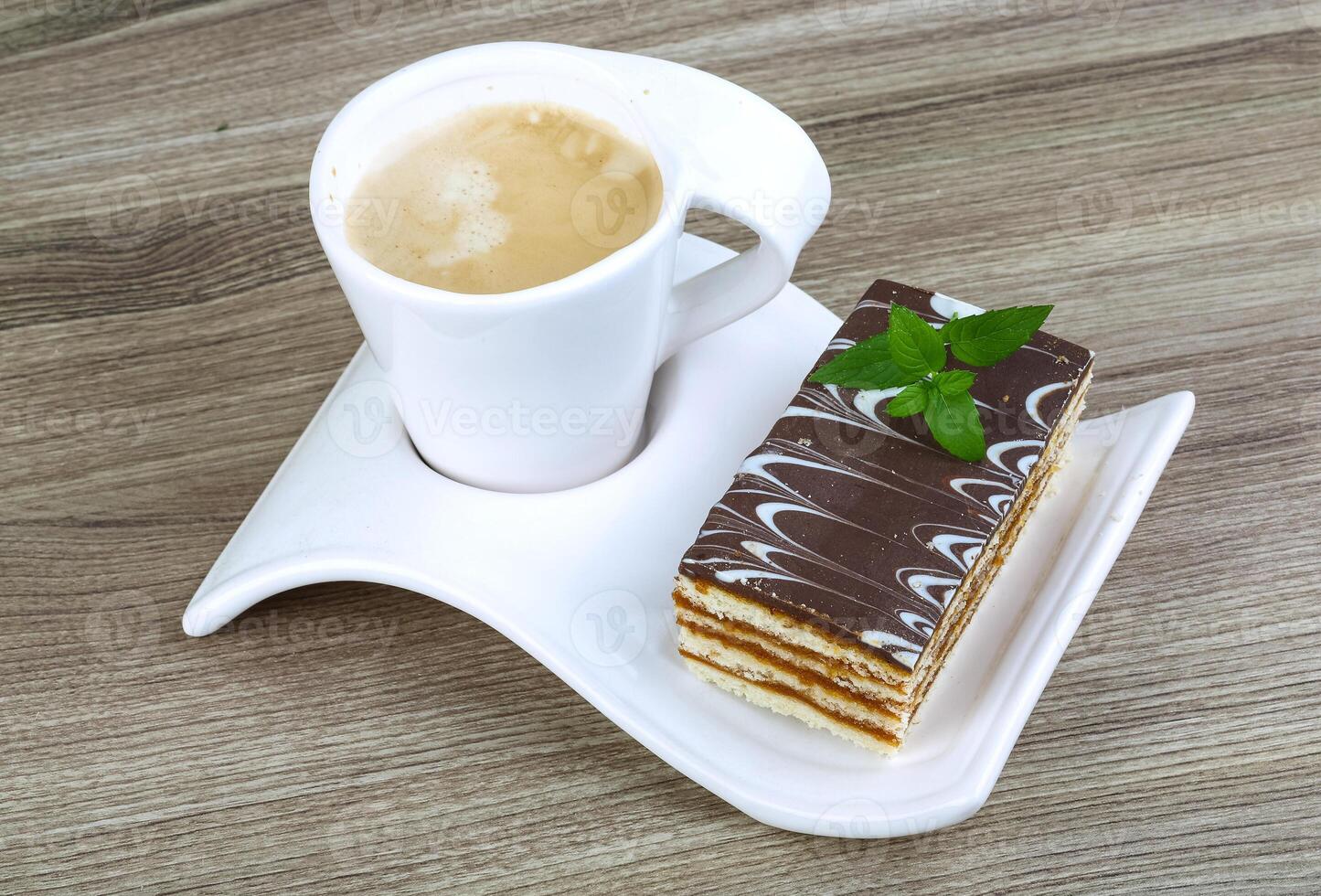 Cake with coffee photo