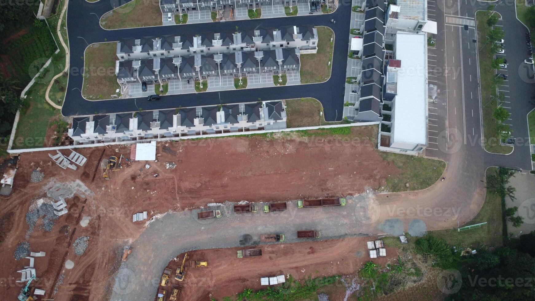 An aerial view of a residential area development project photo