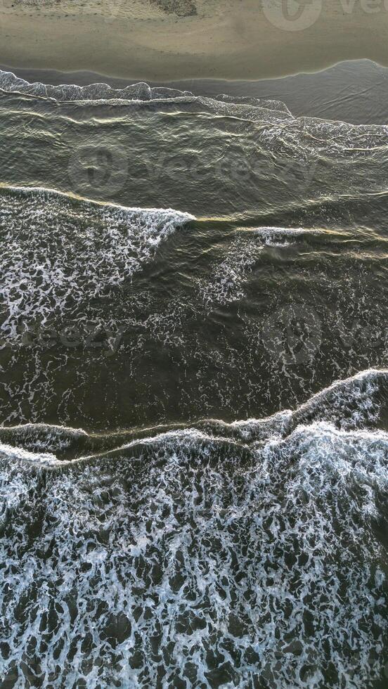 Tyrrhenian Sea, Mediterranean Sea seascape of Viareggio, Italy. photo