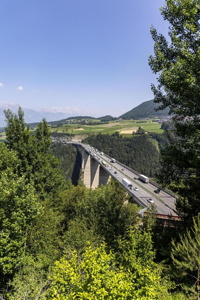 Innsbruck, Austria June 11, 2025. Europa Bridge over the Brenner Pass, Tyrol. Austria. photo