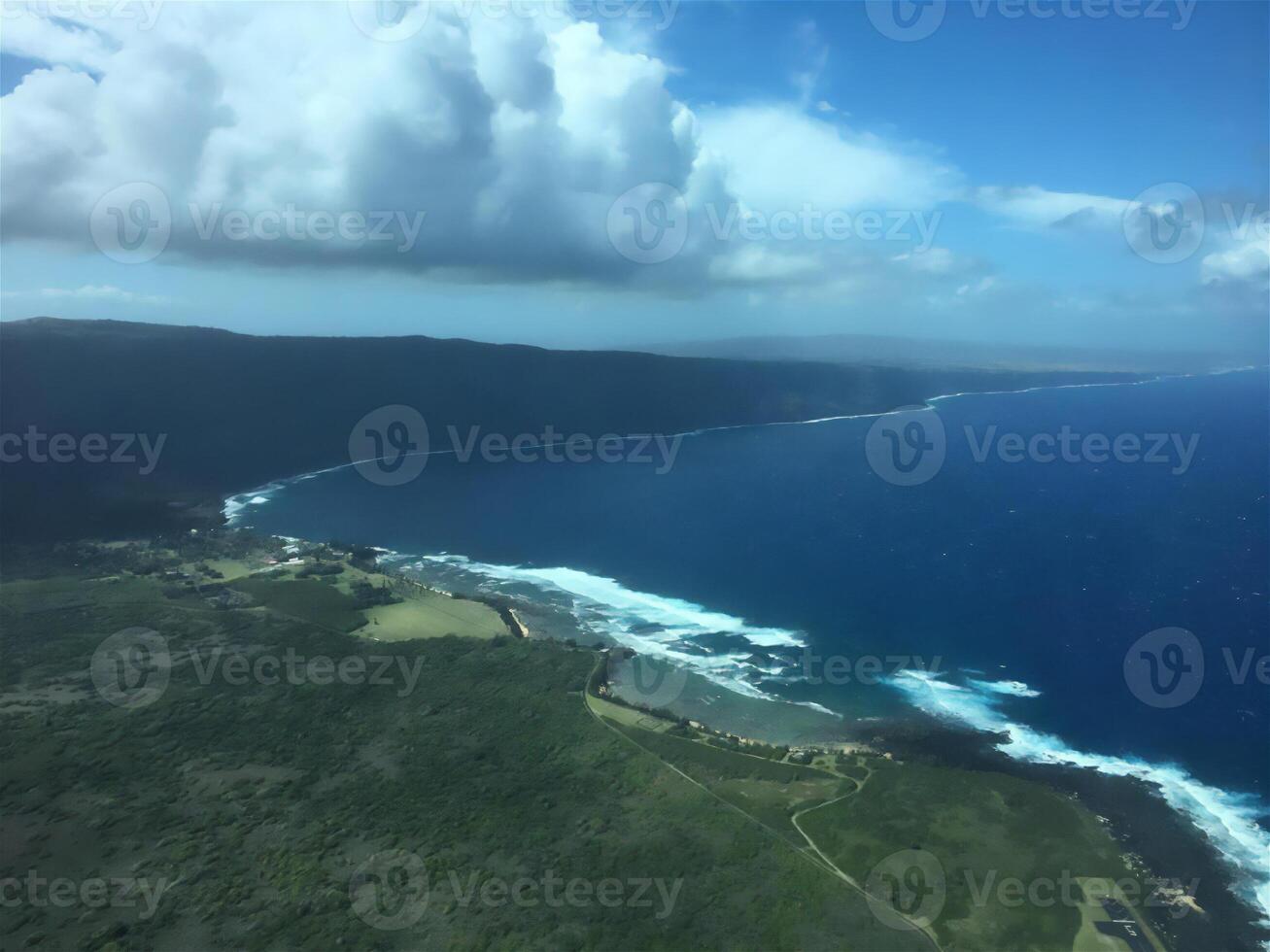 top view sea coast travel nature active recreation vegetation landscapes sun. photo
