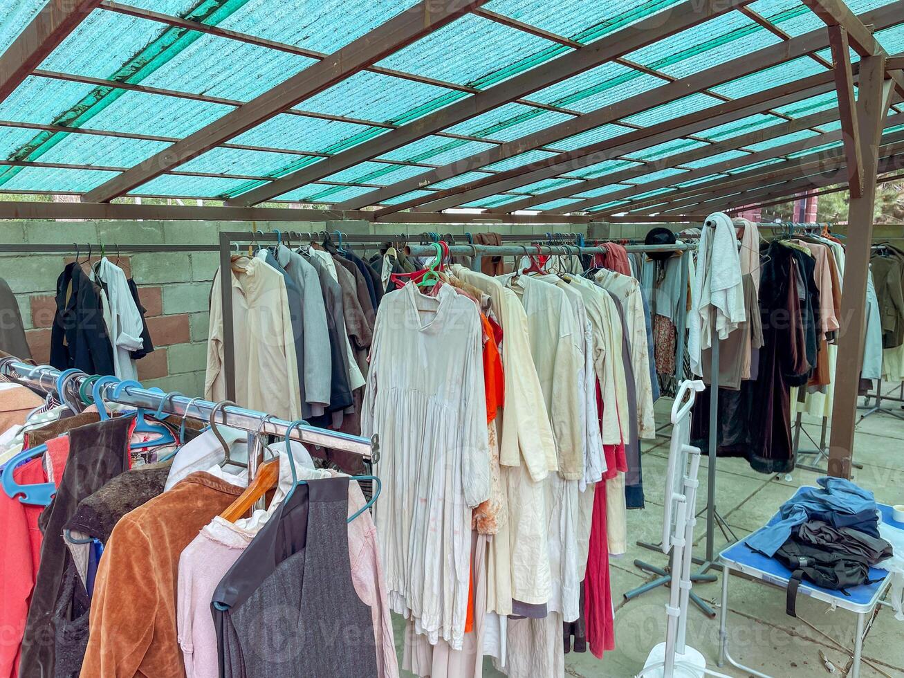 Vintage Clothing Rack Display photo