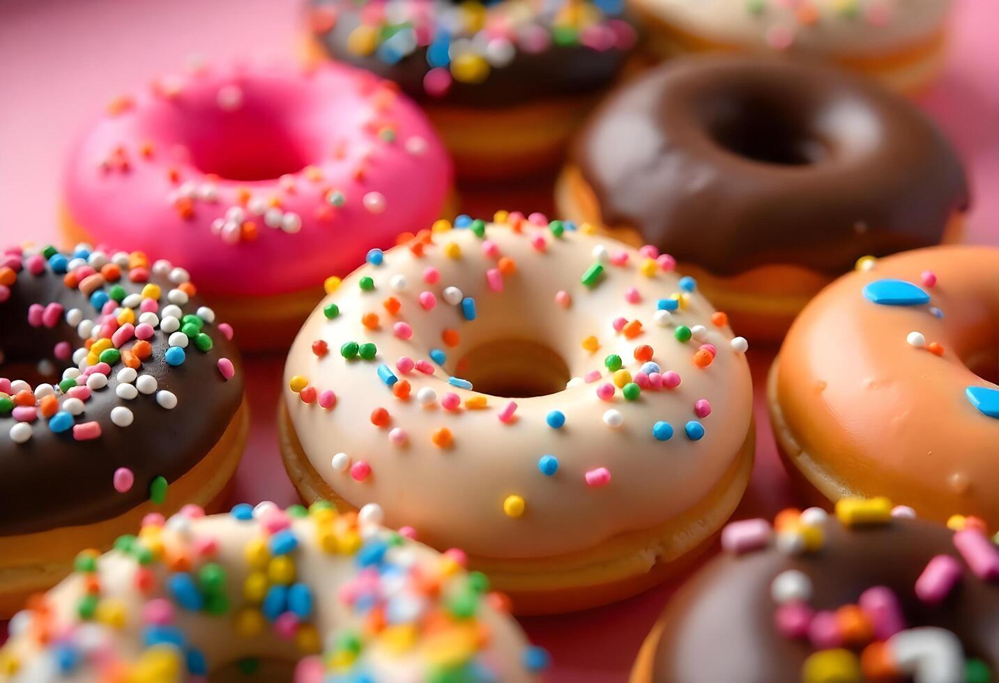 Delicious Donuts with Sprinkles photo