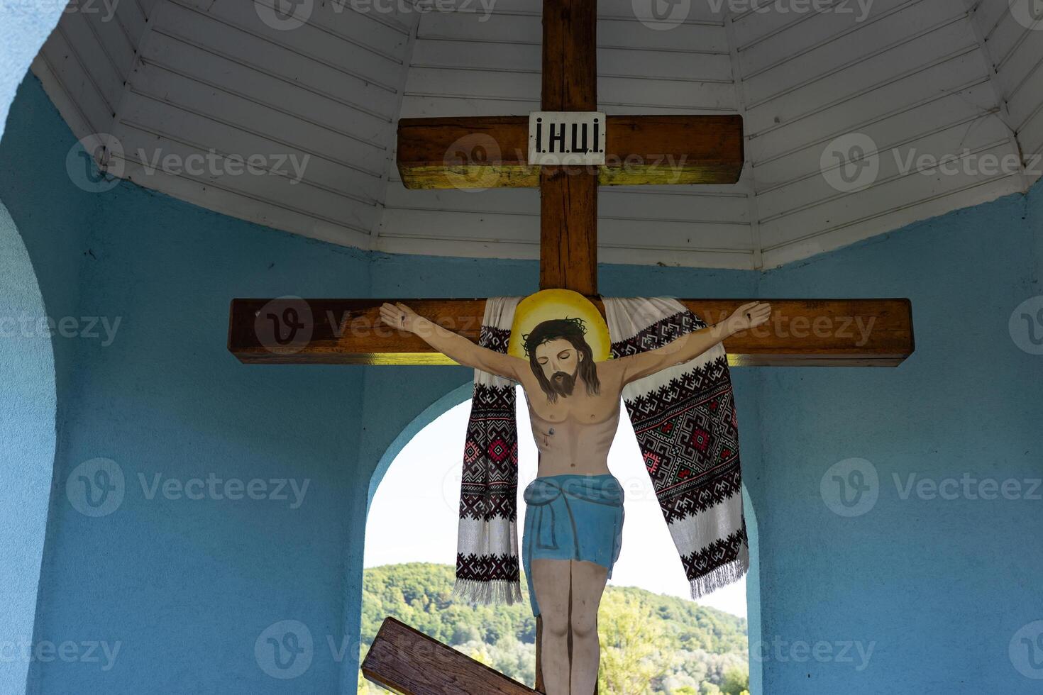 Chapel in Teresva, Transcarpathia showcases religious symbolism and local culture photo
