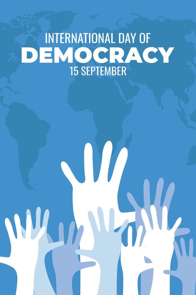 International Day of Democracy on September 15. vector