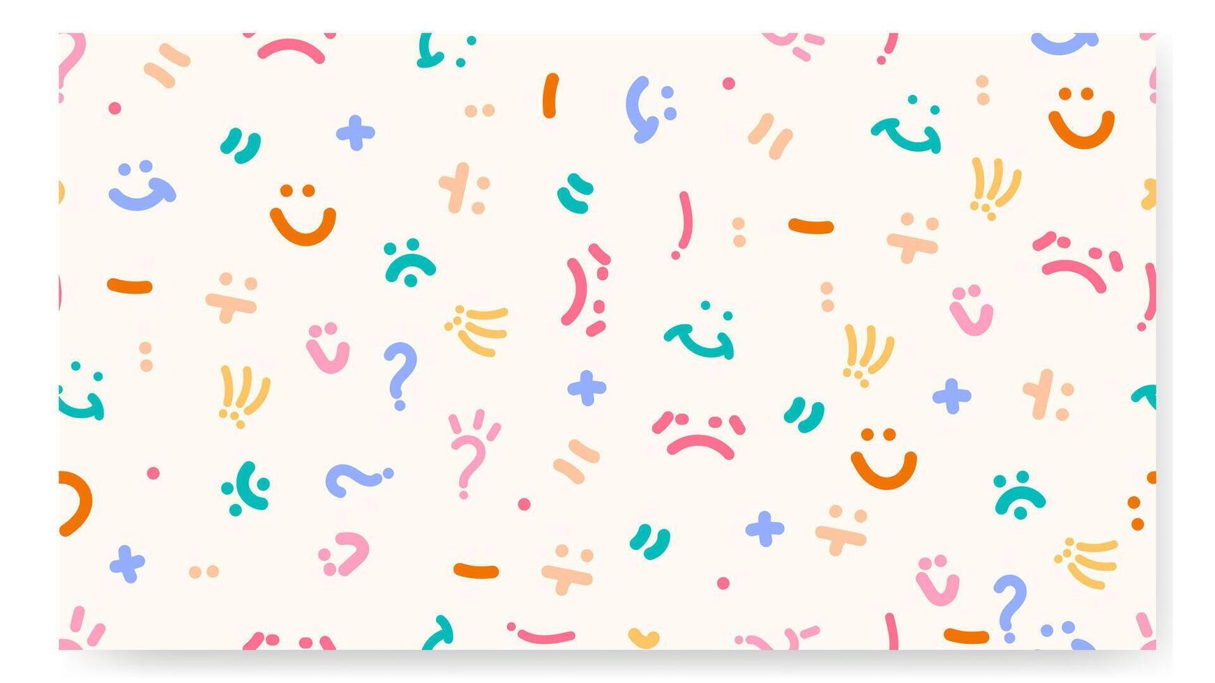pattern with hand drawn question marks. Colorful background. vector