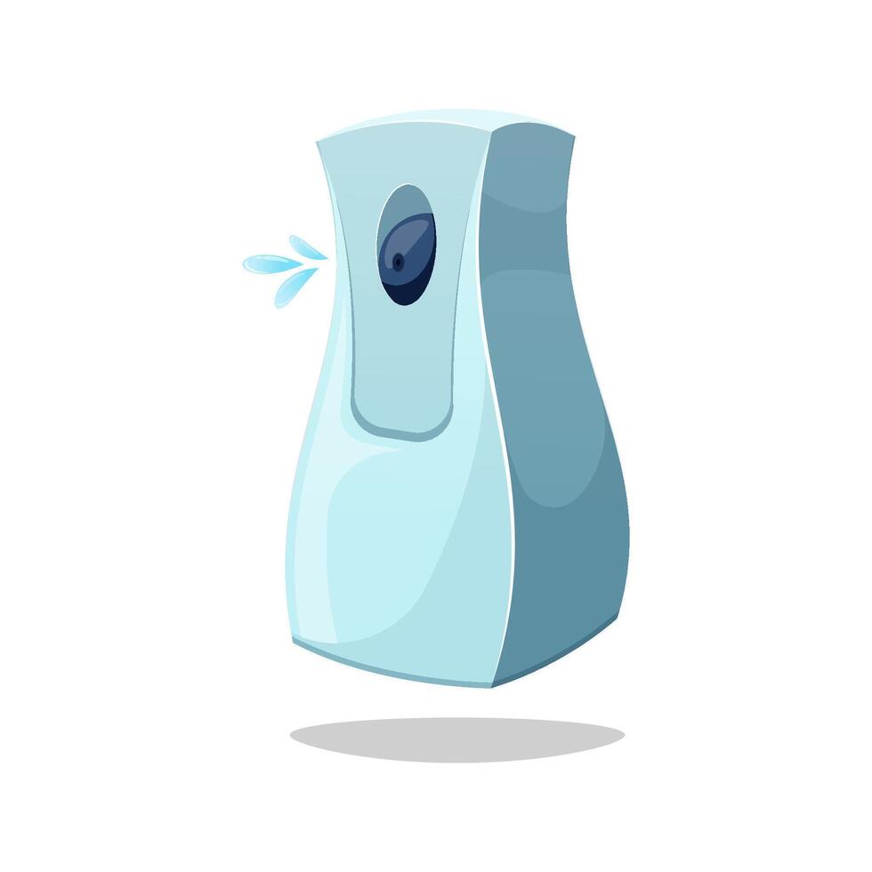 Automatic air freshener spraying isolated on white background. vector