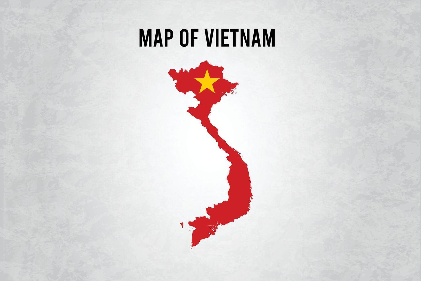 Map of Vietnam with national flag vector