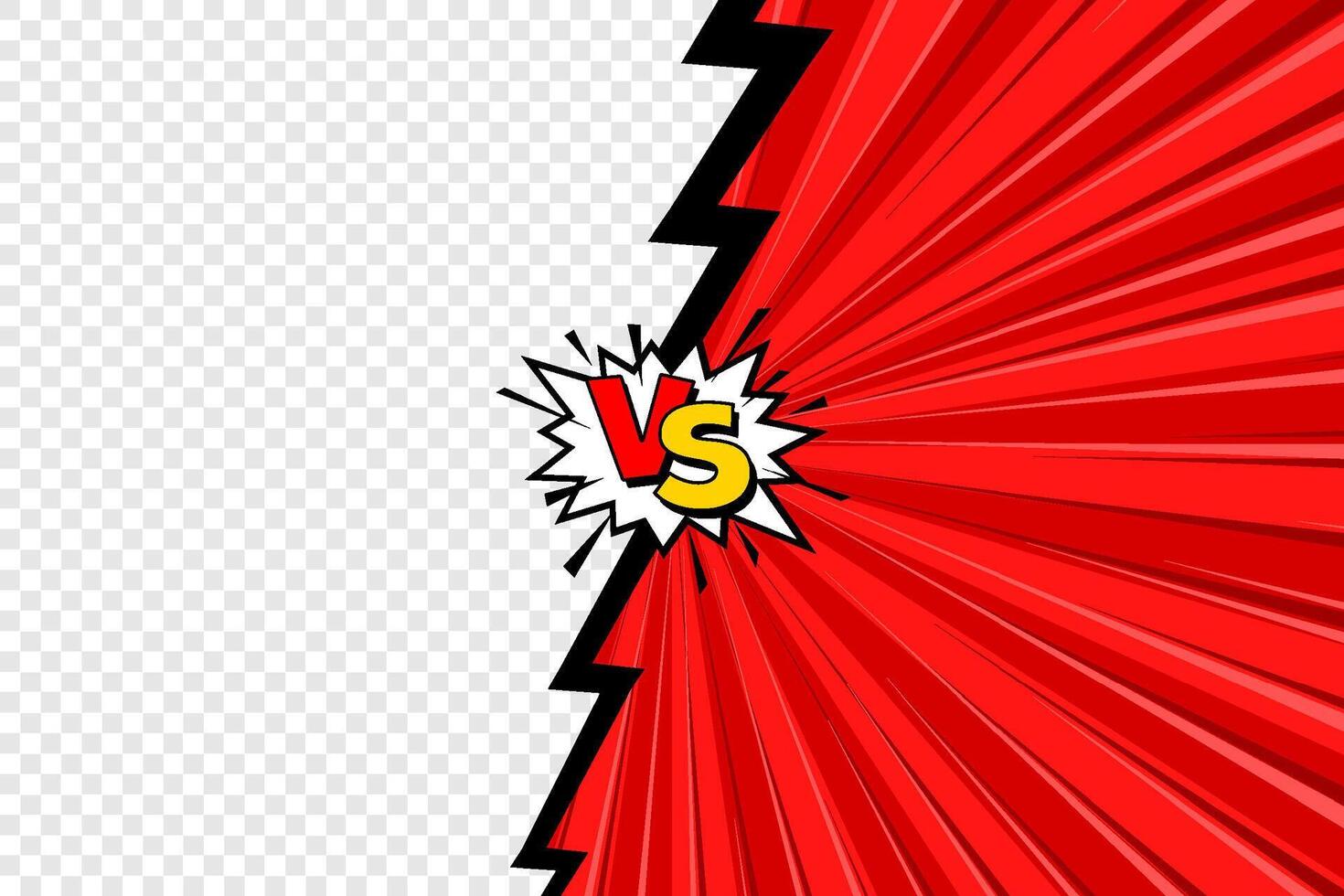 Cartoon comic background with blank place for your design. Fight versus. Comics book colorful competition or challenge poster mockup. Retro Pop Art style. illustration vector