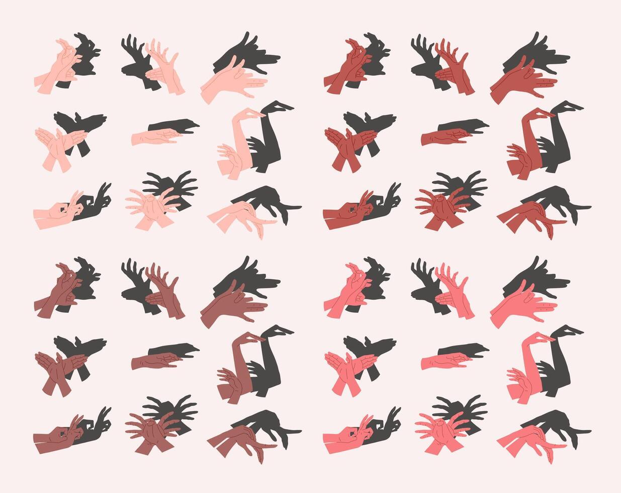 Colorful hand illustrations for design inspiration vector