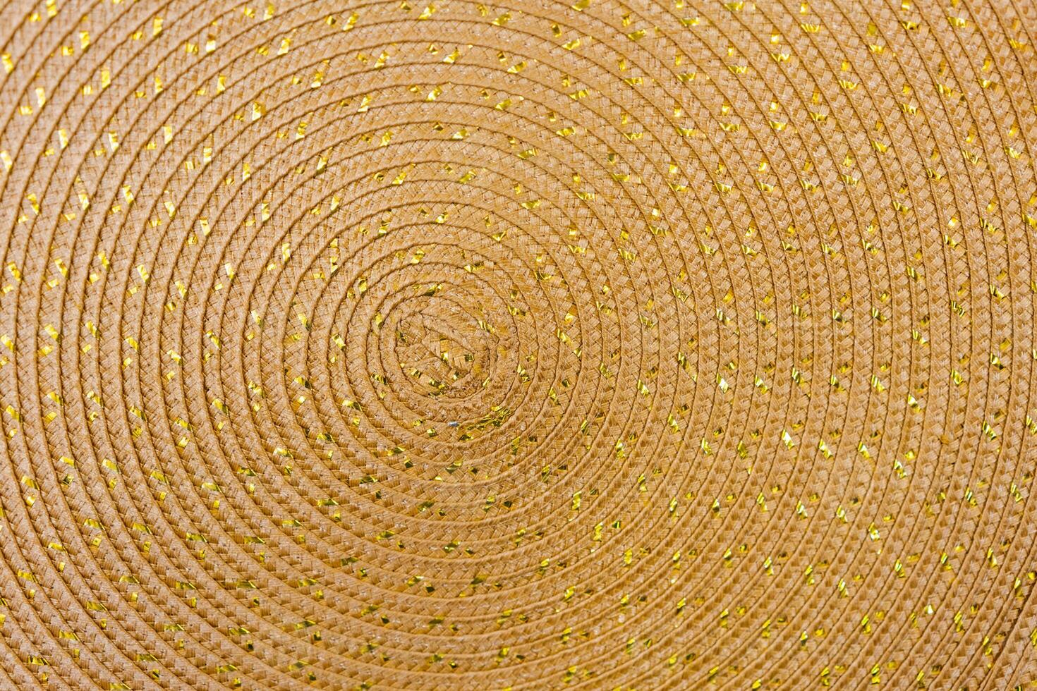 natural straw texture woven mat close-up photo