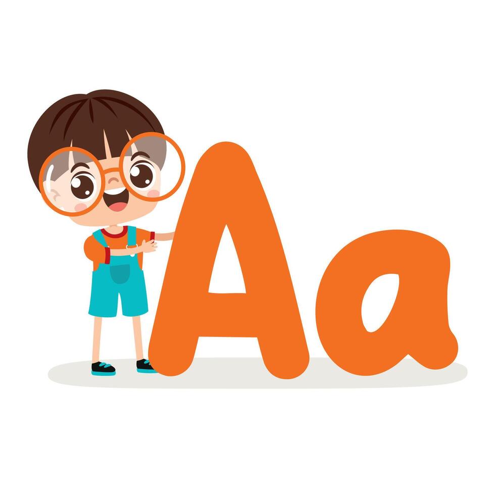 Child With Letter vector
