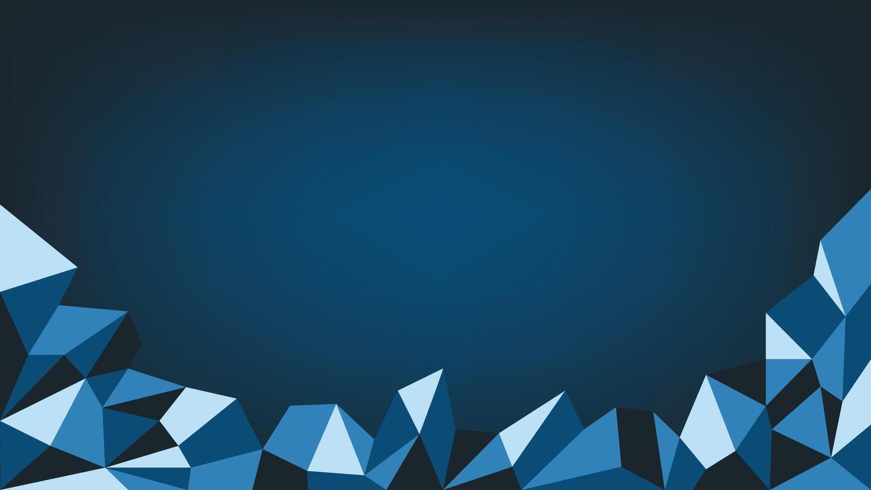 Modern Abstract Blue Polygonal Background Design vector