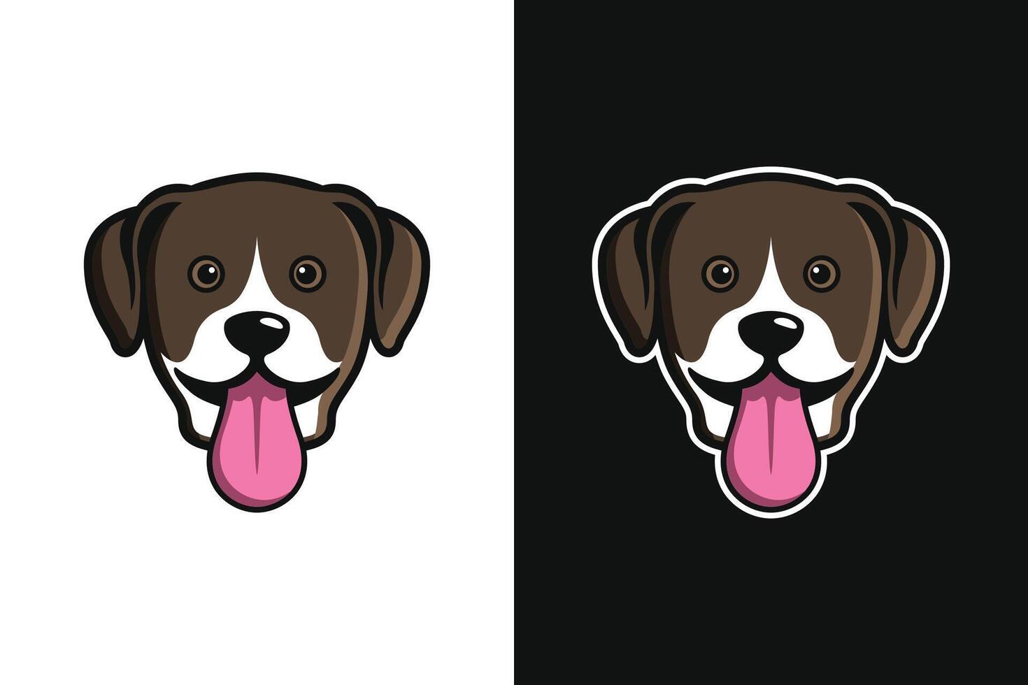 Adorable Cartoon Dog Illustration Design vector