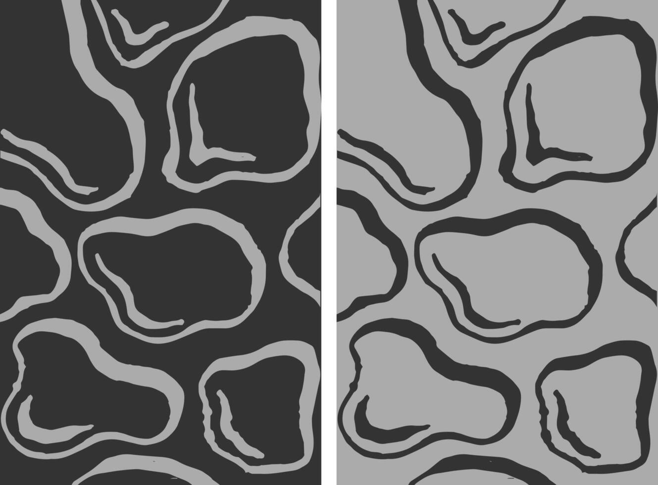 Two Tone Abstract Organic Shapes Pattern vector