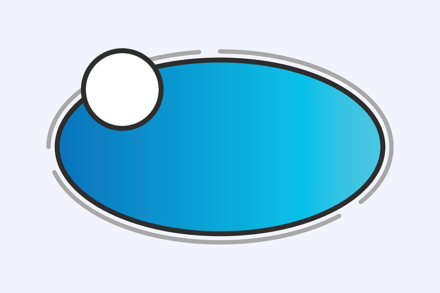 Modern Oval Graphic Template with Circle vector