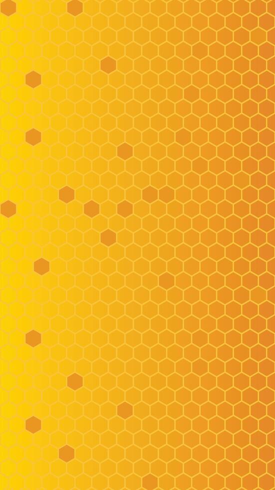 Vibrant Yellow Honeycomb Pattern Background Design vector