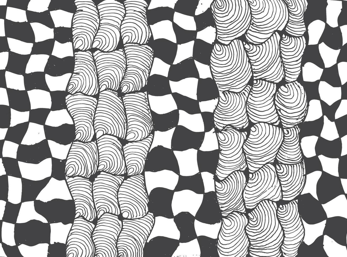 Abstract Checkerboard and Pebble Pattern Illustration vector