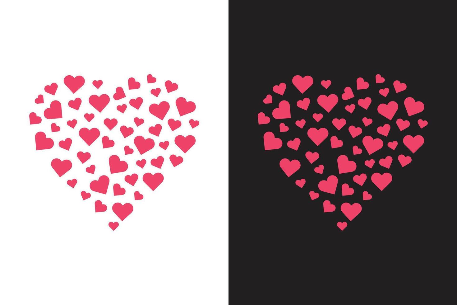 Heart of Hearts on Varied Backgrounds vector