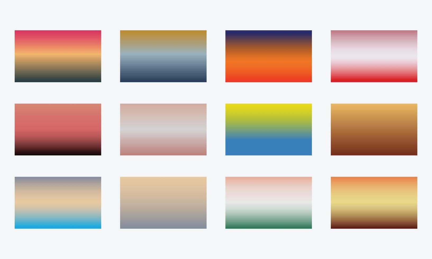 Diverse Collection of Gradient Color Swatches vector