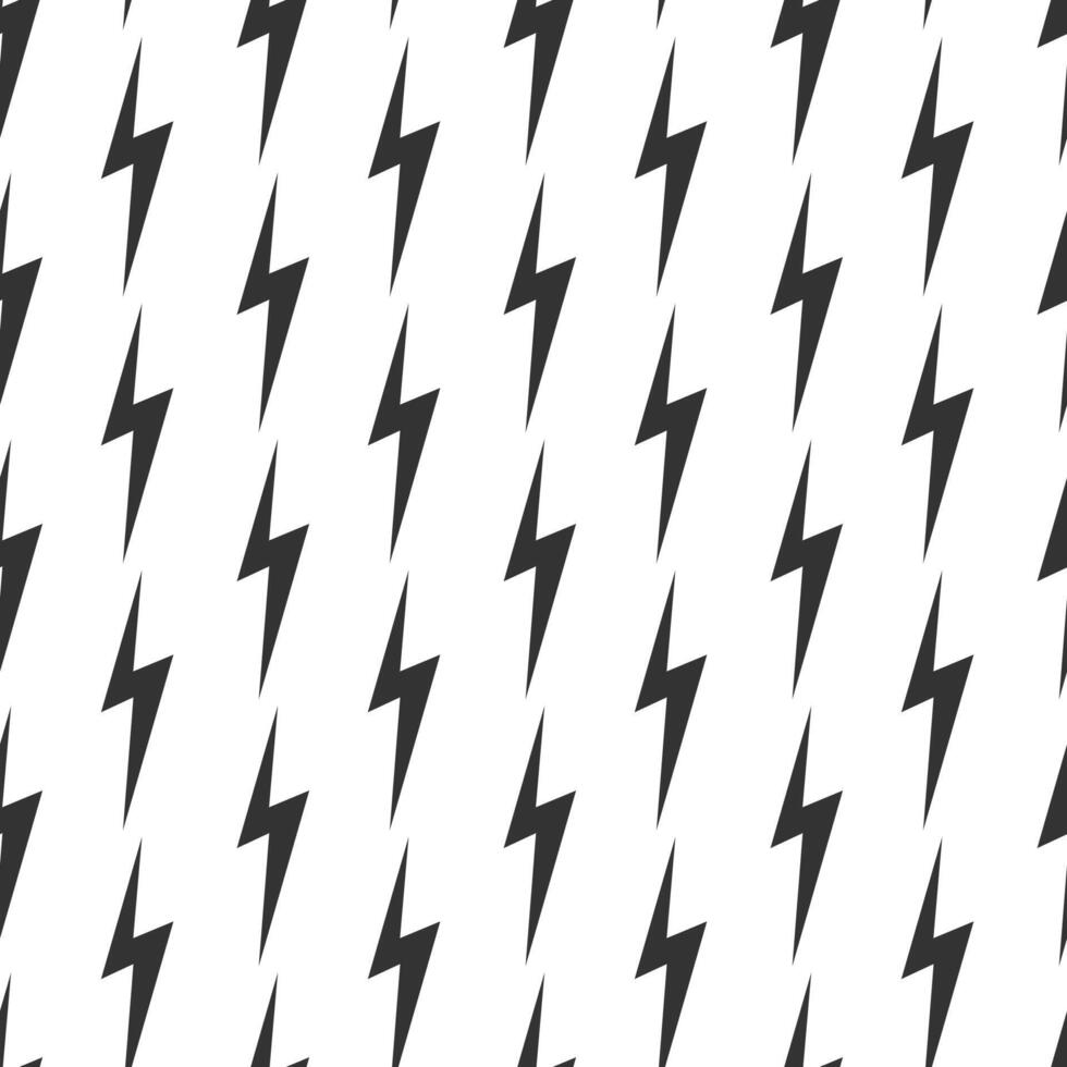 Seamless lightning bolt pattern. Bold electric lightning seamless design vector