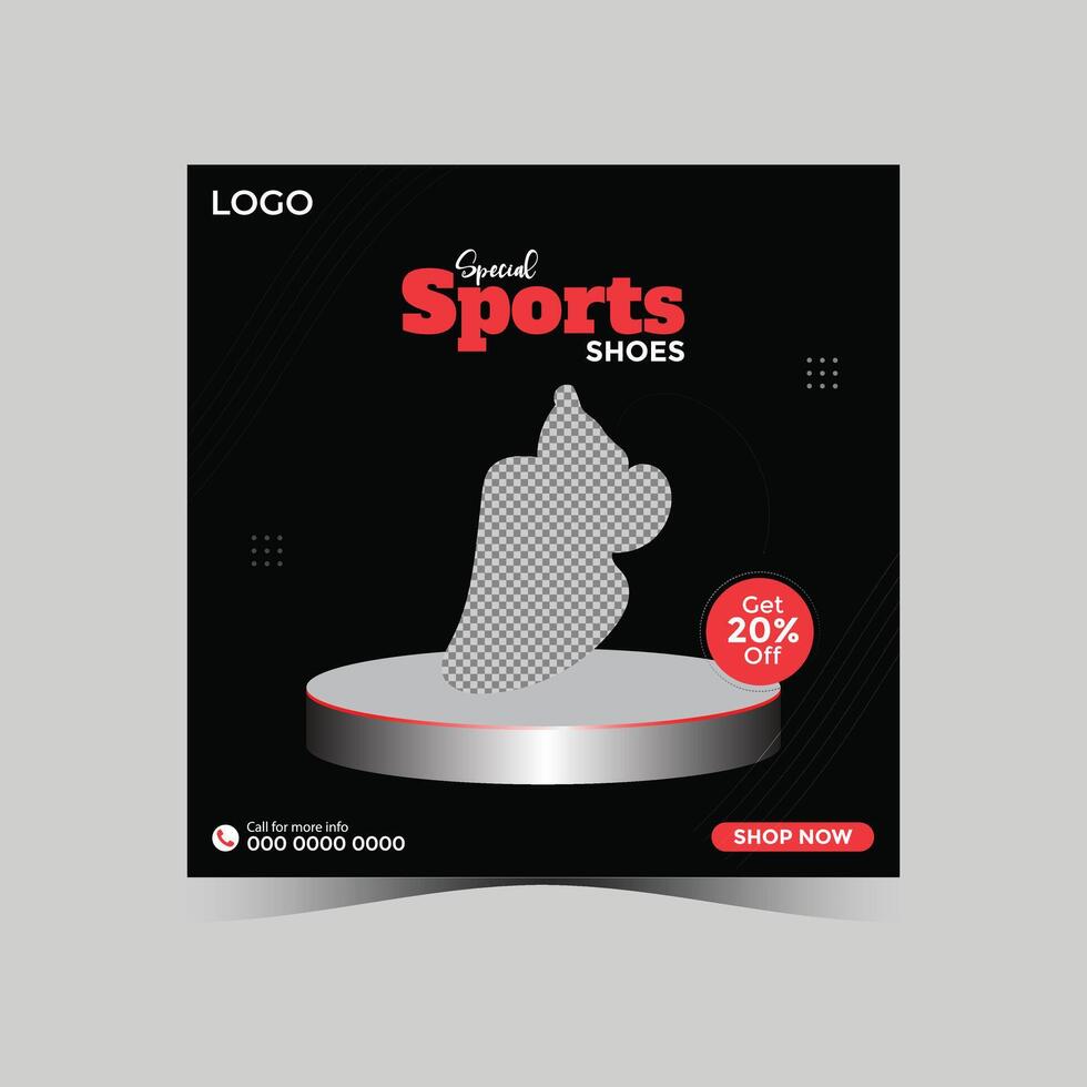 Special Shoes Social media post for Sport Shop ads vector