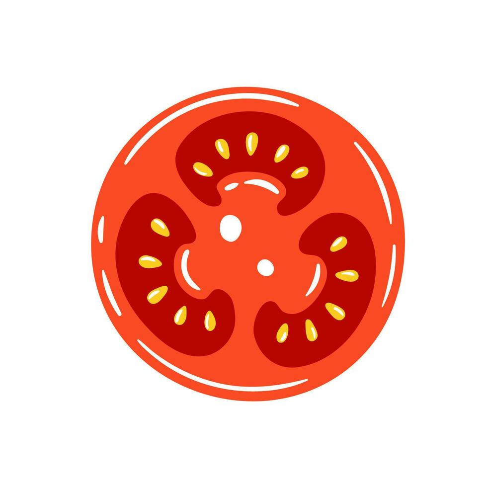 Red tomato cartoon isolated on white background vector