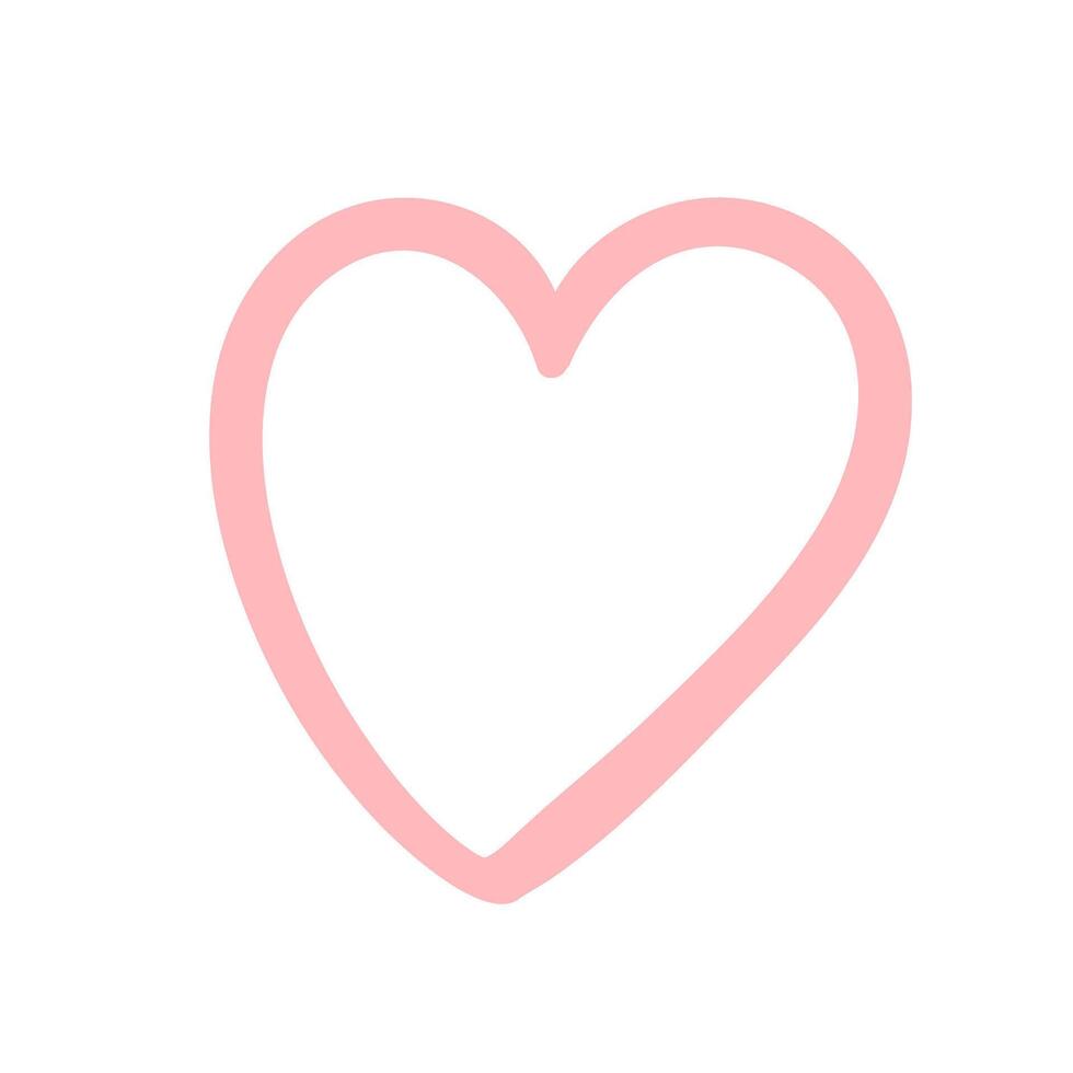 Black heart shape brush vector