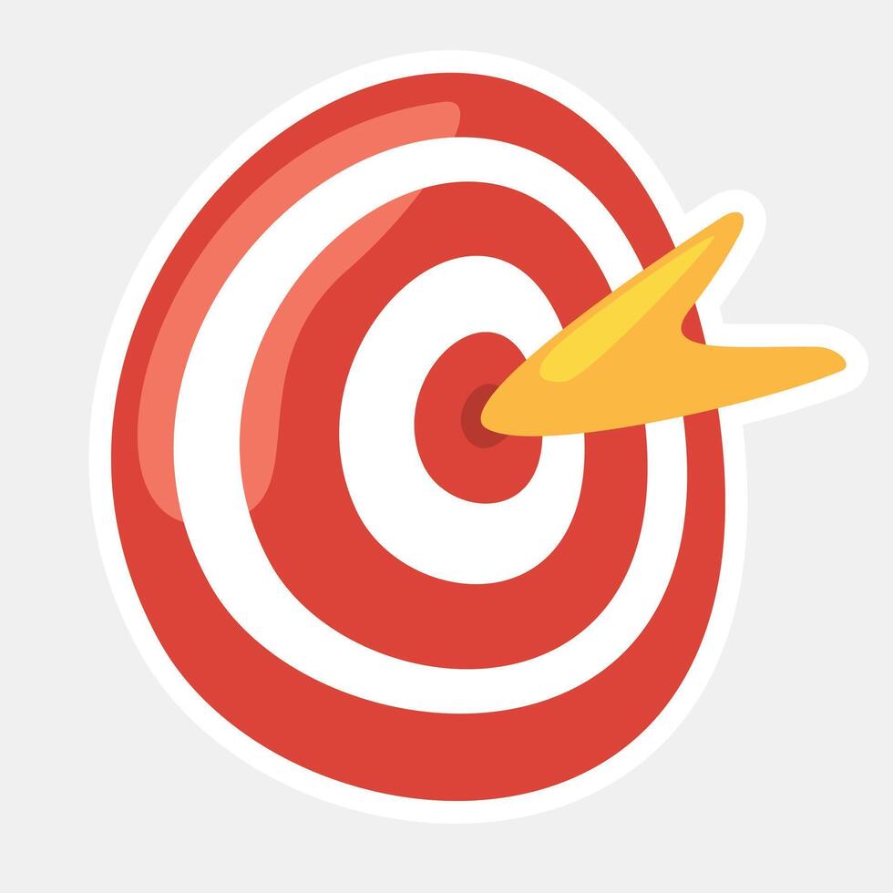 Target Bullseye with Arrow Icon vector