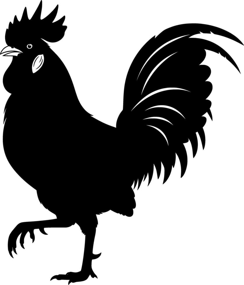 A rooster or chicken icon, a symbol of farms, morning, and strength. vector