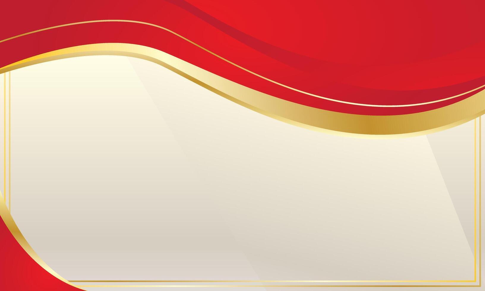 Simple red and gold wave abstract background for business and school presentations vector