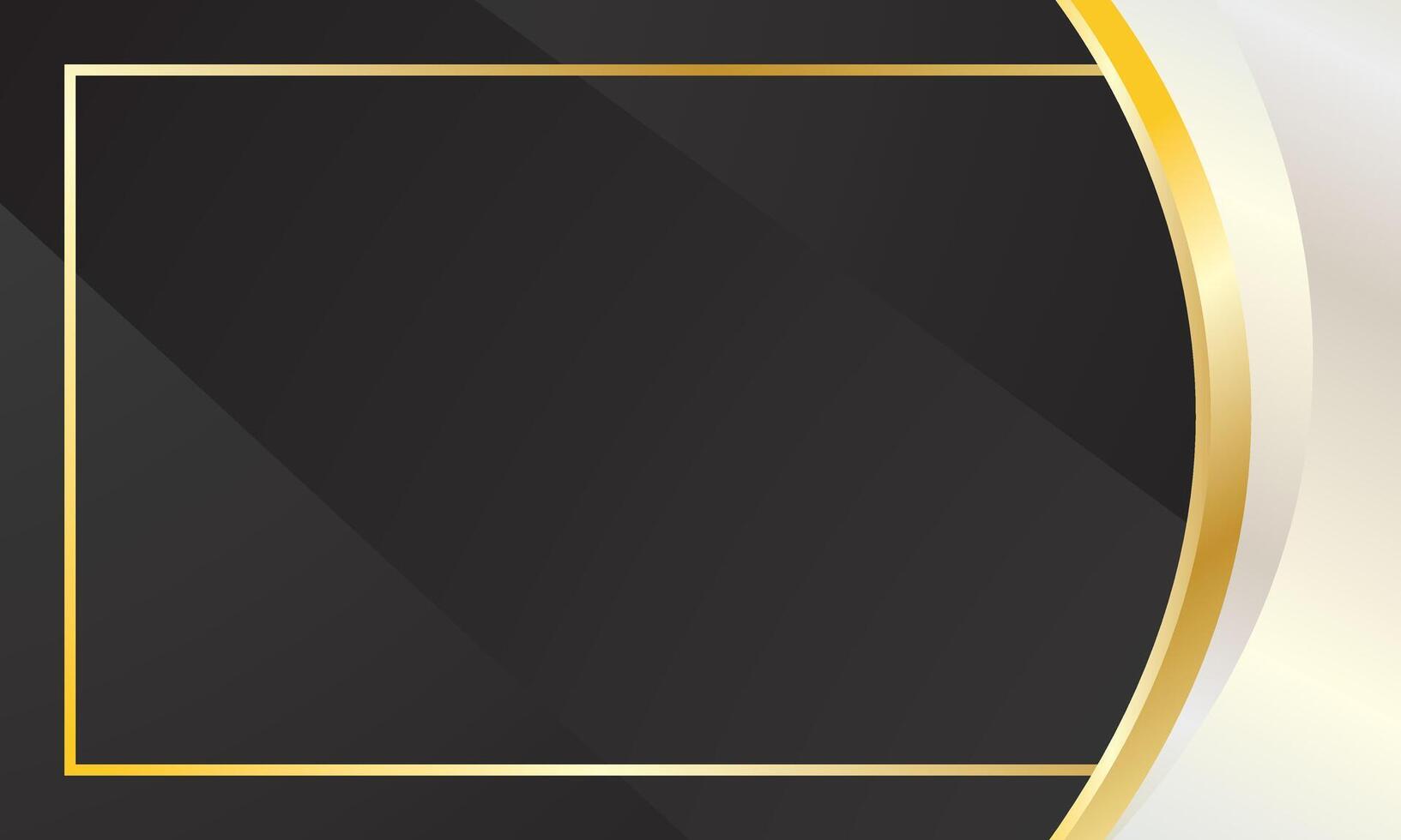 Luxury black gradient abstract curve corner border for business or certificate vector
